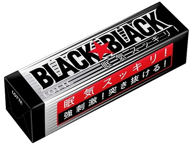 Lotte Black Black Gum, 9 pieces (Purchase 15 pieces)