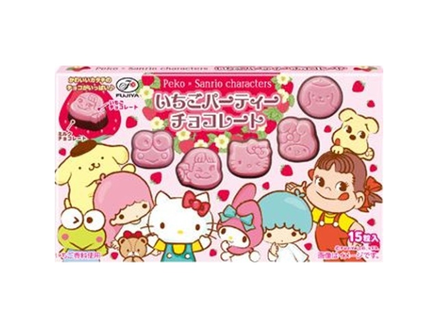 Fujiya Pekoe x Sanrio Strawberry Party Chocolate 40g  [Purchase 10] [Limited Quantity] ％