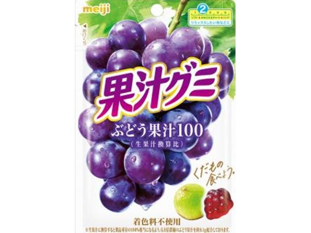 Meiji Fruit Juice Gummy Grape 54g (Pack of 10)