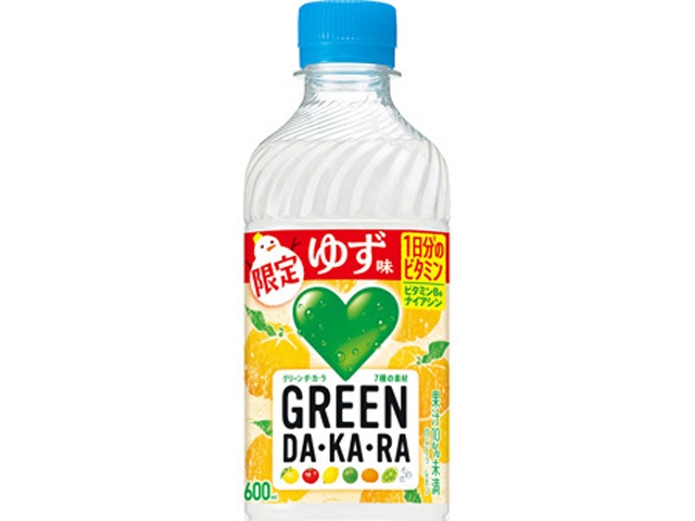 Green Dakara Winter Limited Edition Yuzu Flavor, 600ml [This Month's Special Drinking Water] Special Order Item [Purchase Quantity: 24]