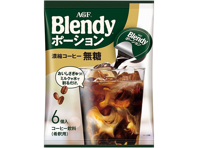 Blendy Portion Concentrated Coffee, Unsweetened, 6 Count (Special Order Item) [Purchase 12 Count]