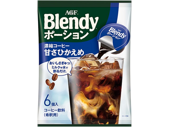 Blendy Portion Concentrated Coffee, Lightly Sweetened, 6 Count (Special Order Item) [Purchase 12 Count]