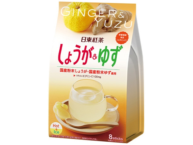 Nitto Black Tea Ginger & Yuzu 8-pack (Special Order Item) [Purchase Quantity: 24]