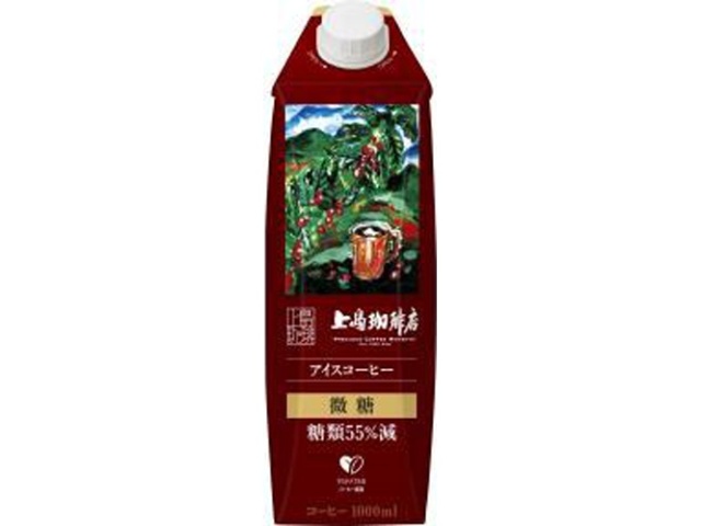 Ueshima Coffee Iced Coffee, Lightly Sweetened, 1000ml (Special Order Item) [Purchase 12]