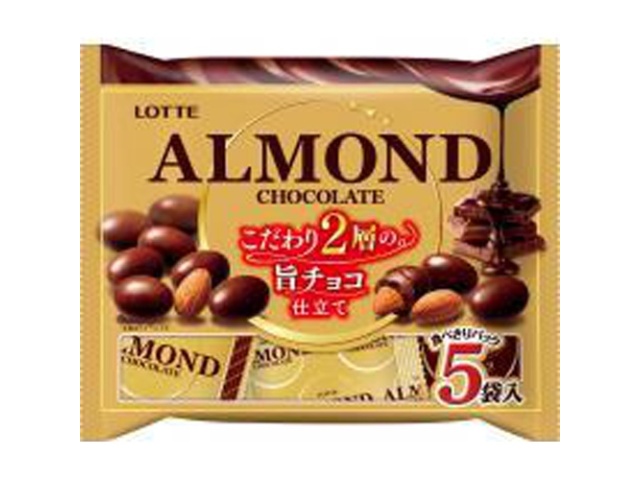 Lotte Almond Chocolate Share Pack, 97g (Purchase 36 pieces)