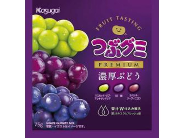 Kasugai Seika Premium Rich Grape Gummy Cookies, 75g (Pack of 10)