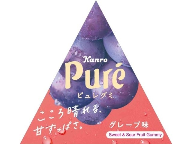 Kanro Pure Gummi Petit Triangle Grape 13g (Purchase 24 pieces)