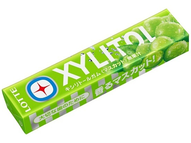 Lotte Xylitol Gum, Muscat, 14 pieces (320 pieces per pack)