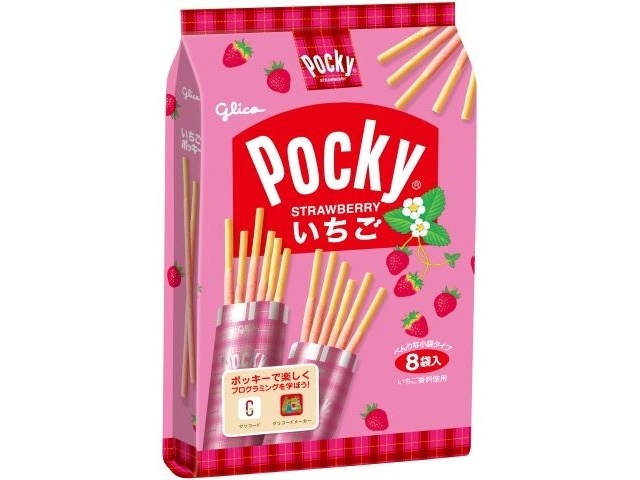 Glico Strawberry Pocky, 8 packs (Purchase 6 packs)