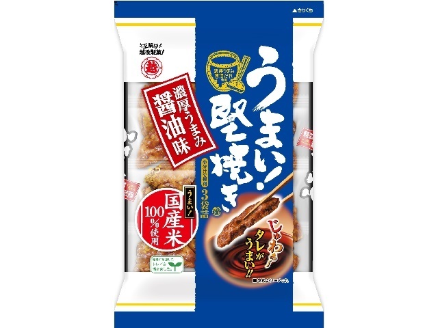 Echigo Seika Delicious! Hard-baked Rich Umami Soy Sauce Flavored Bread, 96g (Pack of 12)