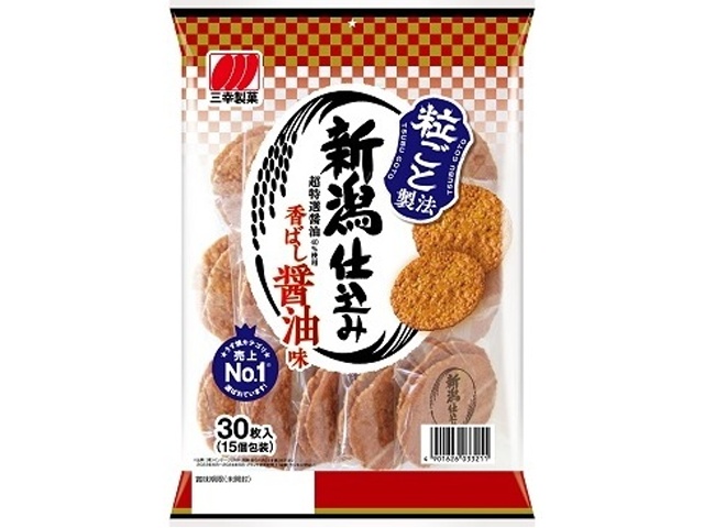 Sanko Seika Niigata-style Soy Sauce Flavored Confectionery, 30 pieces (Purchase of 12)