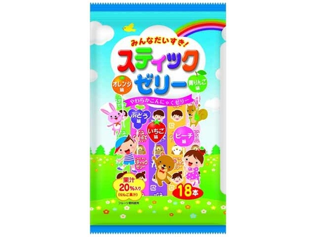 Ribbon Everyone Loves Stick Jelly, 18 sticks [Limited Quantity]  [Purchase 12]
