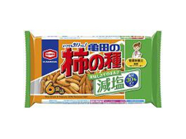 Kameda Reduced-Salt Kakinotane (Persimmon Seeds), 6-Pack, 164g (Special Order Item) [Purchase Quantity: 12]