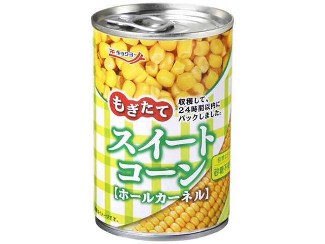 Kyokuyo Freshly Picked Sweet Corn Whole No. 4, 410g (Pack of 12)