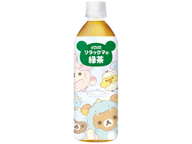 Dydo Rilakkuma Green Tea P500ml [This Month's Special Drink] Special Order Item [Purchase Quantity: 24]