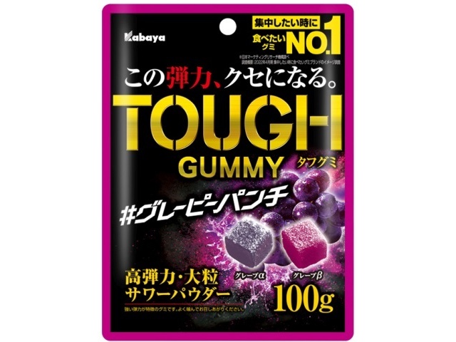 Kabaya Tough Gummy Grapey Punch 100g (Purchase 6)