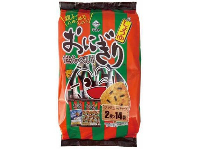 Masuya Onigiri Senbei Family P (2 pieces x 14 bags)  [Purchase quantity: 14]