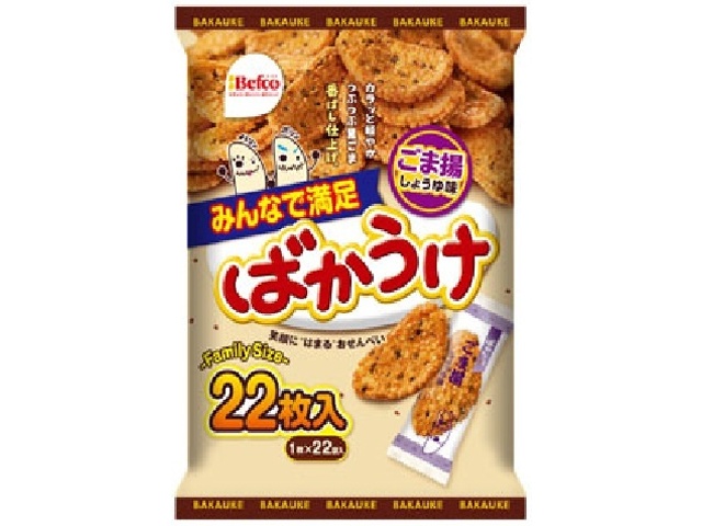 Kuriyama Rice Crackers Bakauke Sesame Fried Rice Crackers, 22 pieces (Special Order Item) [Purchase Quantity: 12]