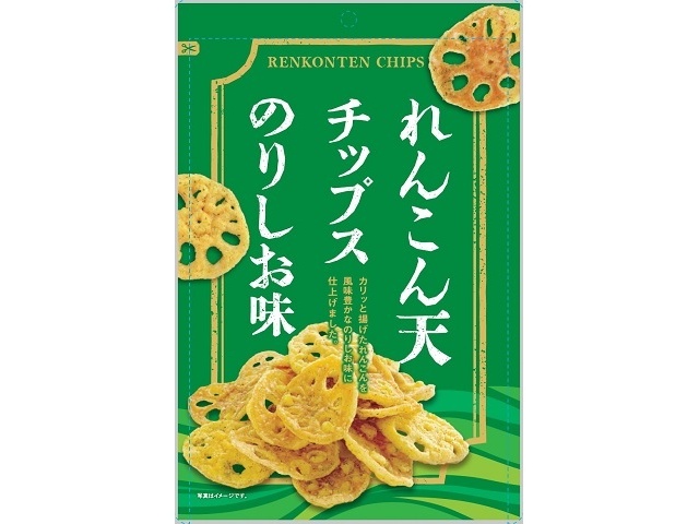Kuji Foods Lotus Root Tempura Chips, Seaweed and Salt Flavor, 50g (Pack of 12)
