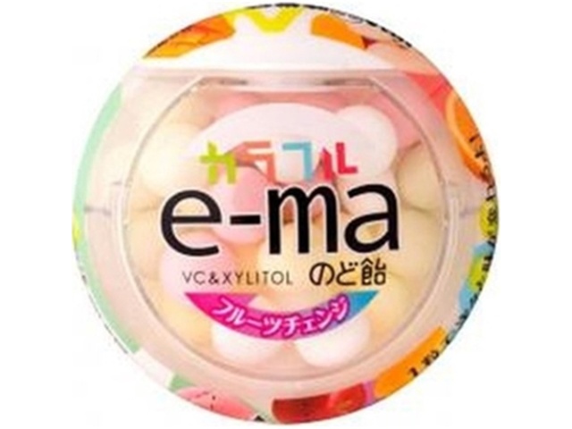 Pippin e-ma Throat Lozenge Container, Colorful Fruit Change,  (Purchase 6)