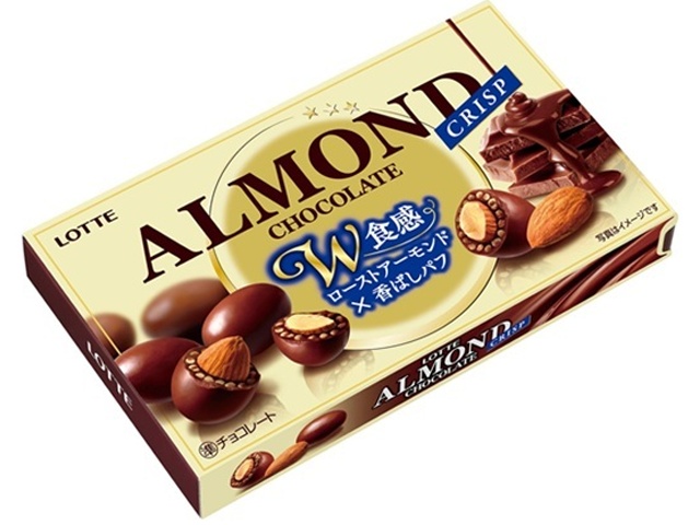 Lotte Almond Chocolate Crisp 80g (Pack of 10)