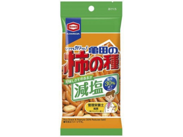 Kameda Reduced-Salt Kakinotane (Persimmon Seeds), 57g (Special Order Item) [Purchase Quantity: 12]