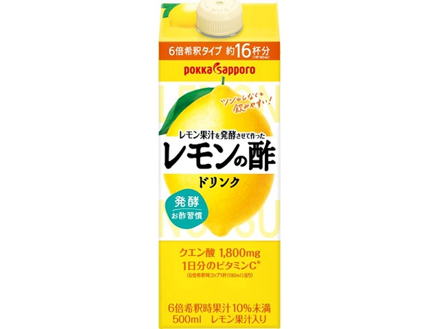 Pokka Sapporo Food Lemon Vinegar Drink, 500ml (Backordered) [Purchase 12]