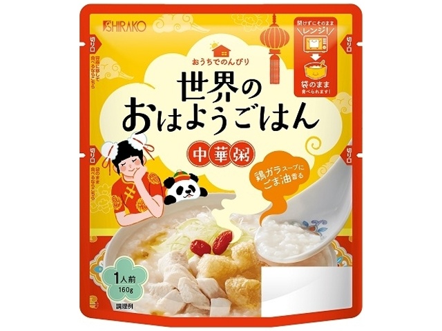 Shirako World Good Morning Rice, Chinese Porridge, 160g (Special Order Item) [Purchase Quantity: 40]