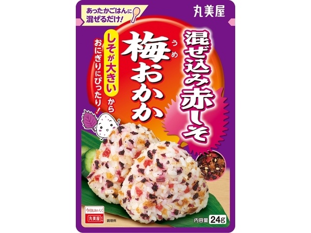 Marumiya Mixed Red Shiso Plum and Okaka (Seaweed) 24g (Special Order Item) [Purchase Quantity: 120]