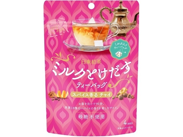 Nitto Tea Chai Tea with Milk, 4 Tea Bags (Special Order Item) [Purchase Quantity: 24]