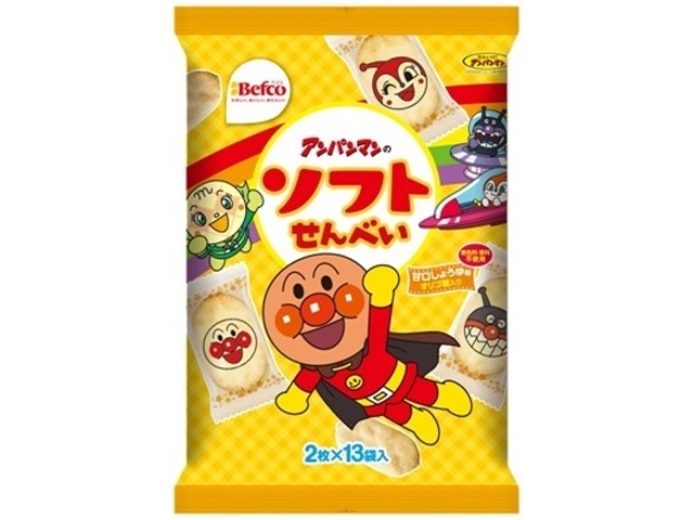 Kuriyama Rice Crackers Anpanman Soft Rice Crackers, 26 pieces [This month's special offer] [Purchase 12 pieces]