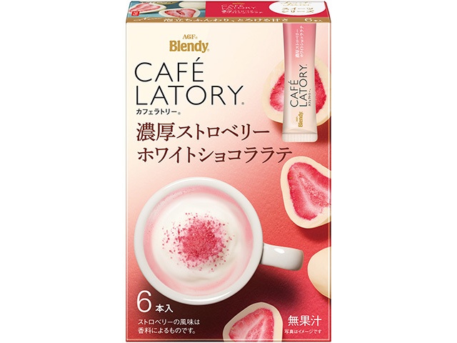 AGF Cafe Latory Strawberry White (6 bottles) [This month's special offer: Favorite beverage]  [Purchase 6]