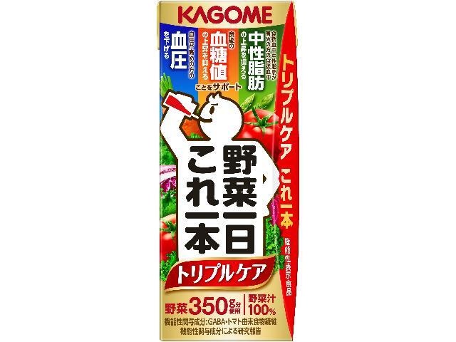 Kagome Yasai Ichinichi Kore Ippon Triple Care Paper 200ml (Special Order Item) [Purchase Quantity: 24]