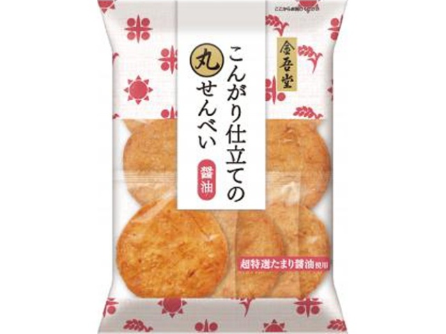 Kingodo Round Rice Crackers, Soy Sauce, 7 pieces (Special Order Item) [Purchase Quantity: 20]