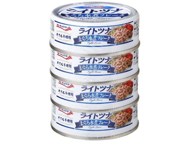 Kyokuyo Light Boiled Tuna Flakes, 70g x 4 (Purchase of 20)