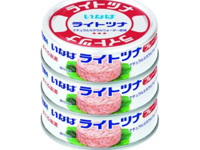 Inaba Light Tuna Flakes, 3 cans (Special Order Item) [Purchase 15]