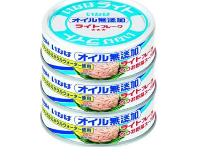 Inaba Light Flakes, No Oil Additives, 3 Cans (Special Order Item) [Purchase Quantity: 15]