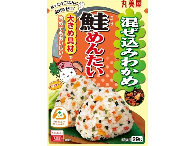 Marumiya Mixed Wakame Seaweed with Salmon and Mentaiko, 29g (Pack of 10)