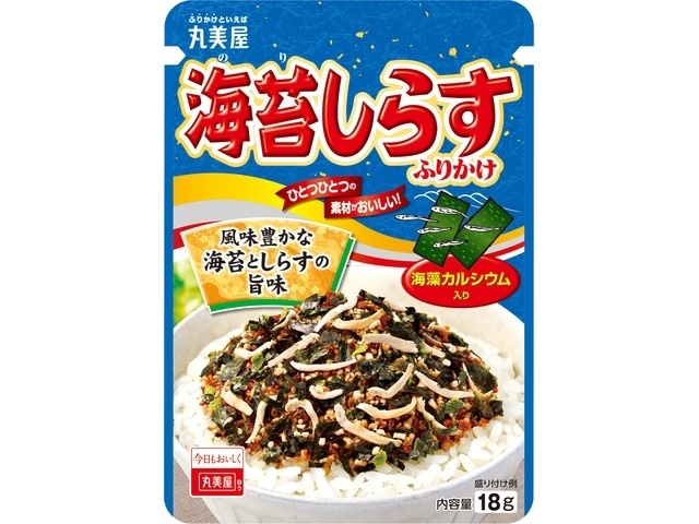 Marumiya Nori Shirasu Furikake (Seaweed and Whitebait Seasoning), 18g (Special Order Item) [Purchase Quantity: 120]