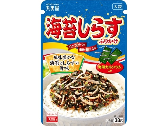 Marumiya Nori Shirasu Furikake (Seaweed and Whitebait Seasoning), Large Bag, 38g (Special Order Item) [Purchase Quantity: 80]