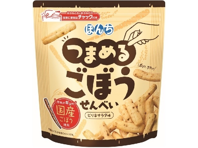Bonchi Tsumameru Burdock Fried Rice Crackers, 60g (Special Order Item) [Purchase 12]