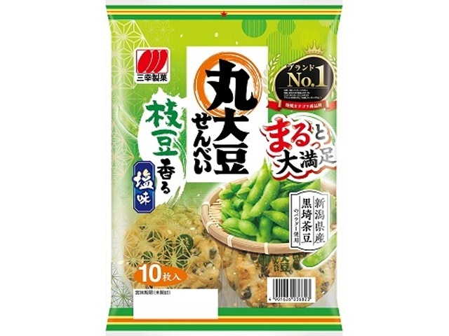 Sanko Seika Whole Soybean Crackers, Edamame Fragrant Salt Flavor, 10 pieces (Purchase 12 pieces)