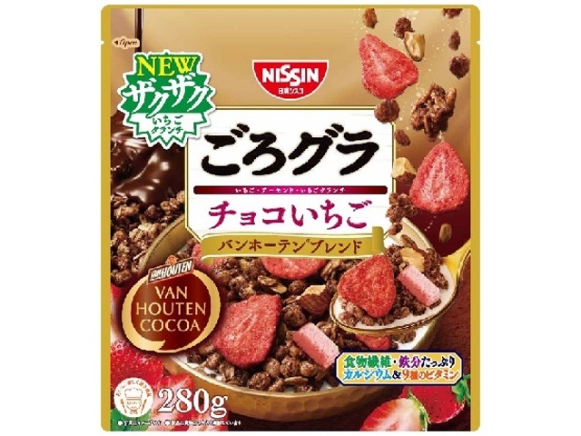 Cisco Gorogura Chocolate Strawberry Van Houten 280g (Purchase of 6)