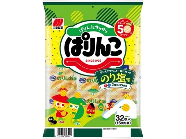 Sanko Confectionery Parinko Nori Salt Flavor, 32 pieces [Purchase 12 pieces]