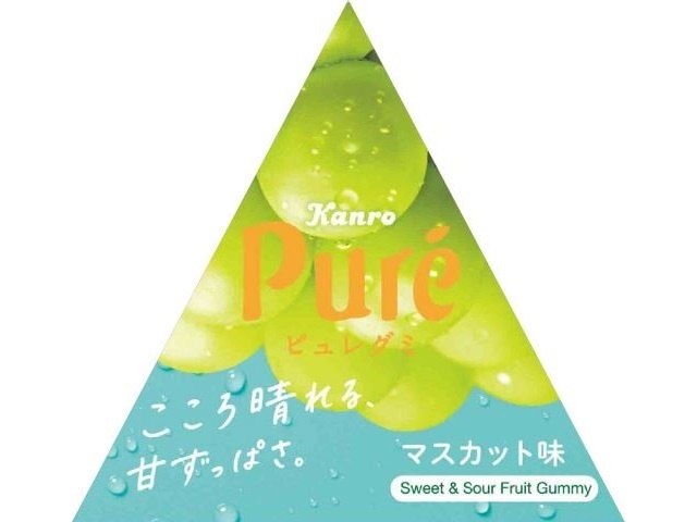 Kanro Puree Gummi Petit Triangle Muscat 13g (Pack of 24)
