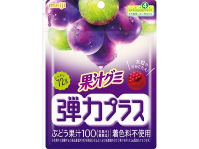 Meiji Fruit Juice Gummies, Elastic Plus Grape, 72g (Purchase 7)