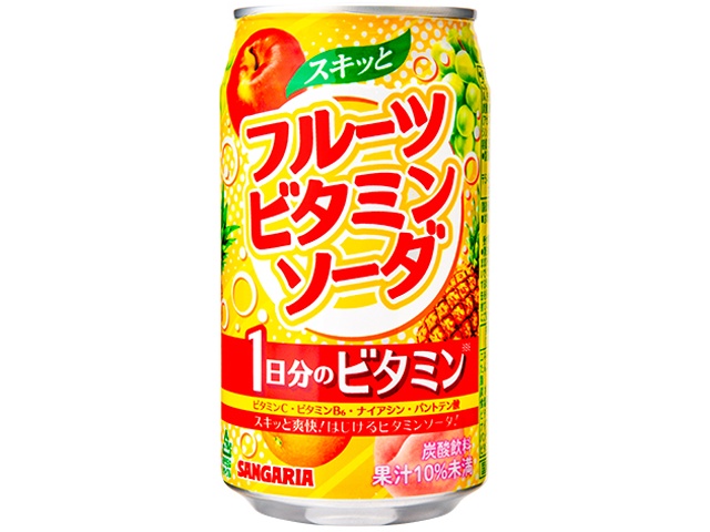 Sangaria Sukki Fruit Vitamin Soda Can 350ml (Special Order Item) [Purchase Quantity: 24]