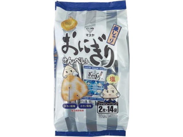 Masuya Onigiri Senbei Ginshari Family 14-pack (Special Order Item) [Purchase Quantity: 14]