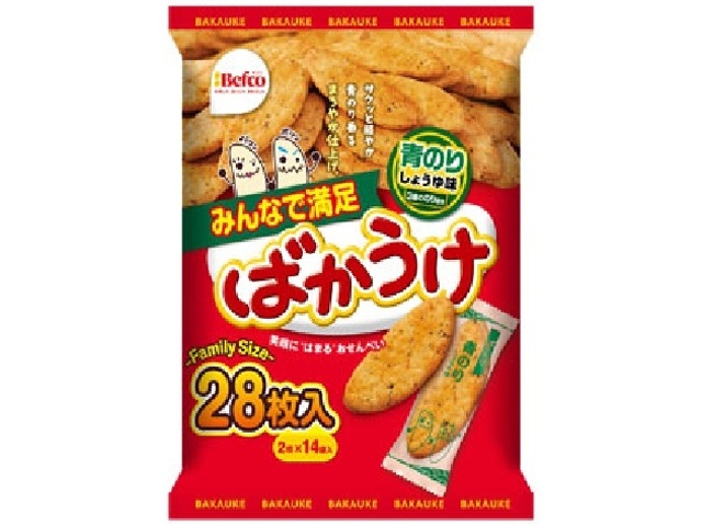 Kuriyama Rice Crackers Bakauke Green Nori (28 pieces) [Special Order Item] [Purchase Quantity: 12]