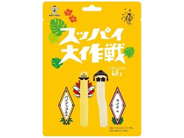 Want Want Japan Supai Daisakusen Pineapple & Lychee Flavors 65g (Purchase 10)